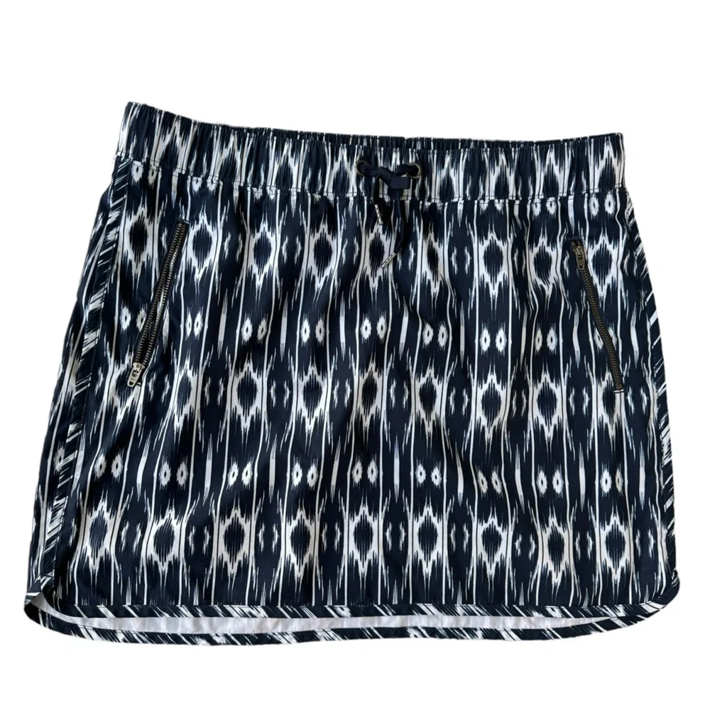 Athleta Womens Reflection Stretch Skirt with Drawstring Waist‎ Geometric Print L